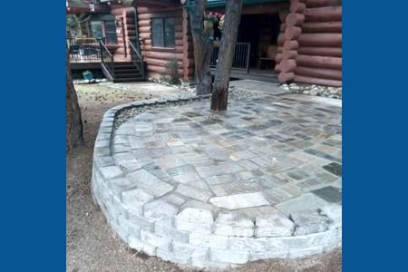Flagstone patio Monument, Colorado. Installed a flagstone patio in Monument, Colorado for this homeowner to enjoy their evening wine while watching the sunset over Pikes Peak. 