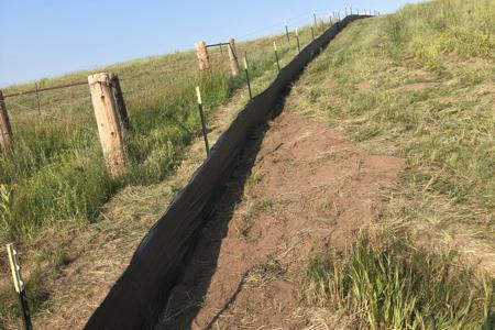 Installed wired back silt fence in Black Forest, Colorado