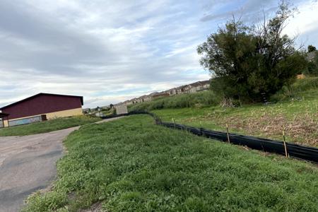 Silt Fence install in Colorado Springs. Installed silt fence around the perimeter of a jobsite to keep the material confined to the project