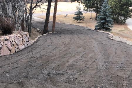 Installed a crushed asphalt driveway in Monument, Colorado