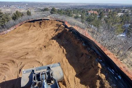 Excavating a new build on top of Bear Park in Colorado Springs