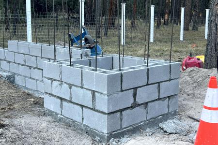 The foundation to one of the gates and entry ways we installed. We don't cut corners when it comes to rebar in our concrete rather vertical or horizontal.