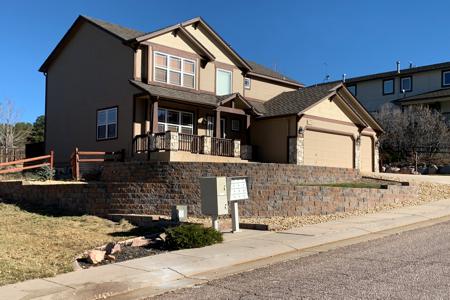 Segmental retaining walls at a house in Monument, Colorado