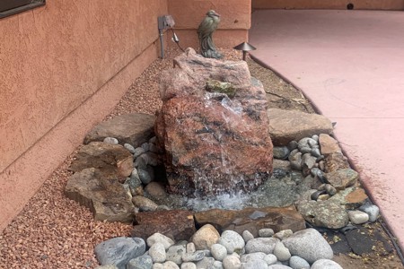 A pond-less water feature in Manitou Springs, Colorado